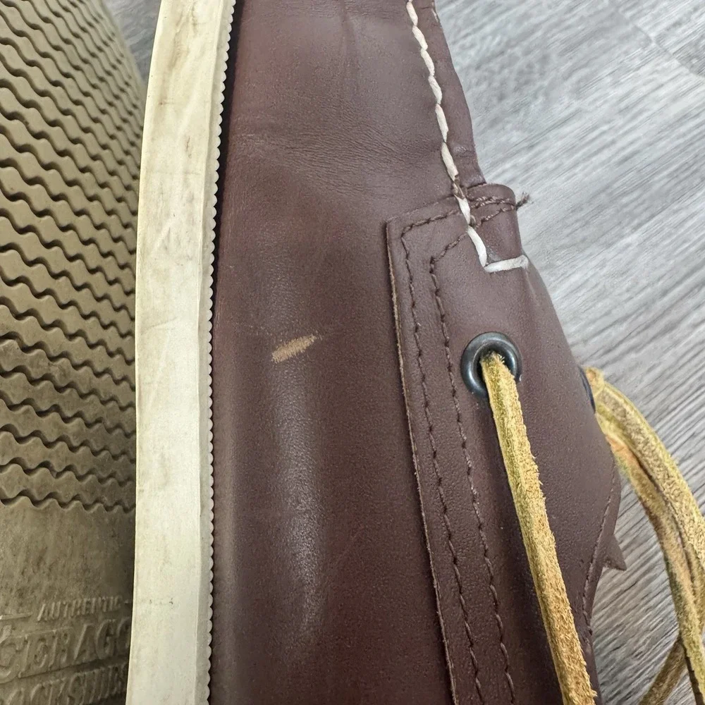 Sebago Docksides Boat Shoes Mens Size 15 M Waxed Brown Leather Preppy Nautical
